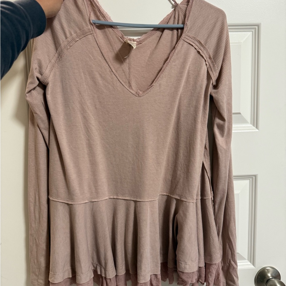 Free people Mauve Long Sleeve Top